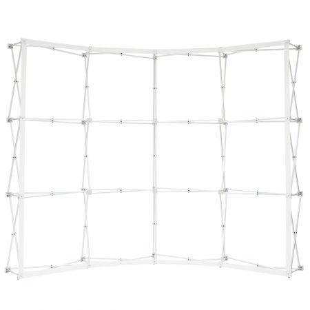 10-foot wide Aluminum Frame with Velcro for a Curved Tension-Fabric Pop-Up Display