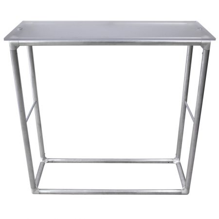 Amuminum tubular framework for rectangular counter with Acrylic Top